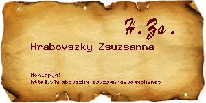 Hrabovszky Zsuzsanna névjegykártya